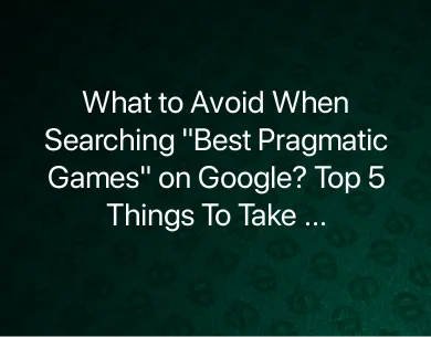 Best Pragmatic Games Best Pragmatic Games
